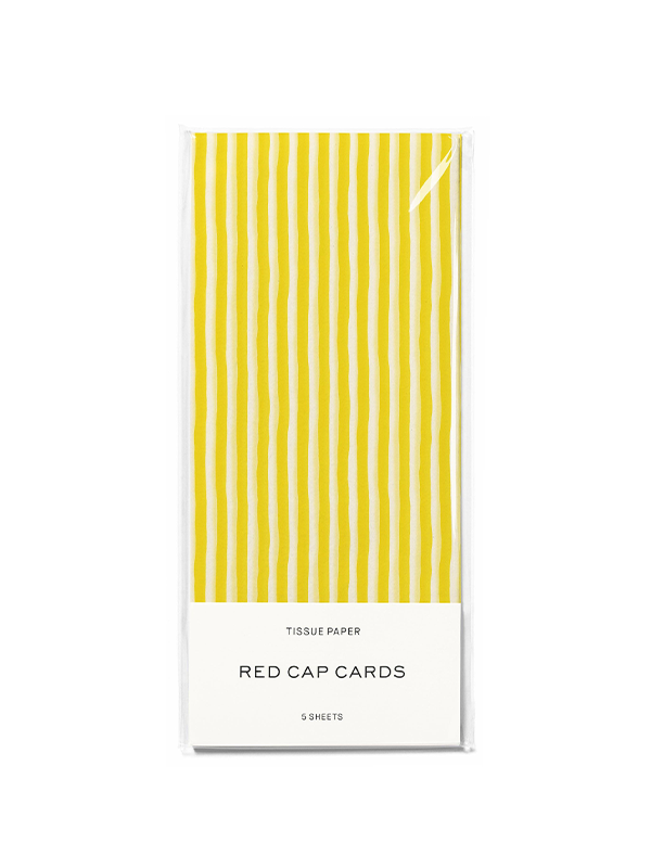 Tissue Paper: Yellow Stripe (5 Sheets)