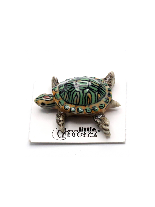 Porcelain Miniature: Bask Red-Eared Slider