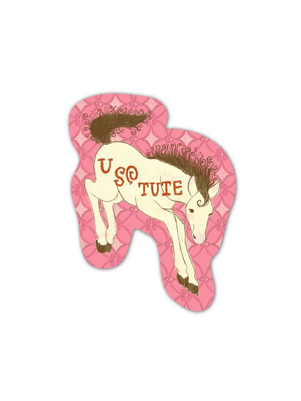 U So Tute Horse Sticker