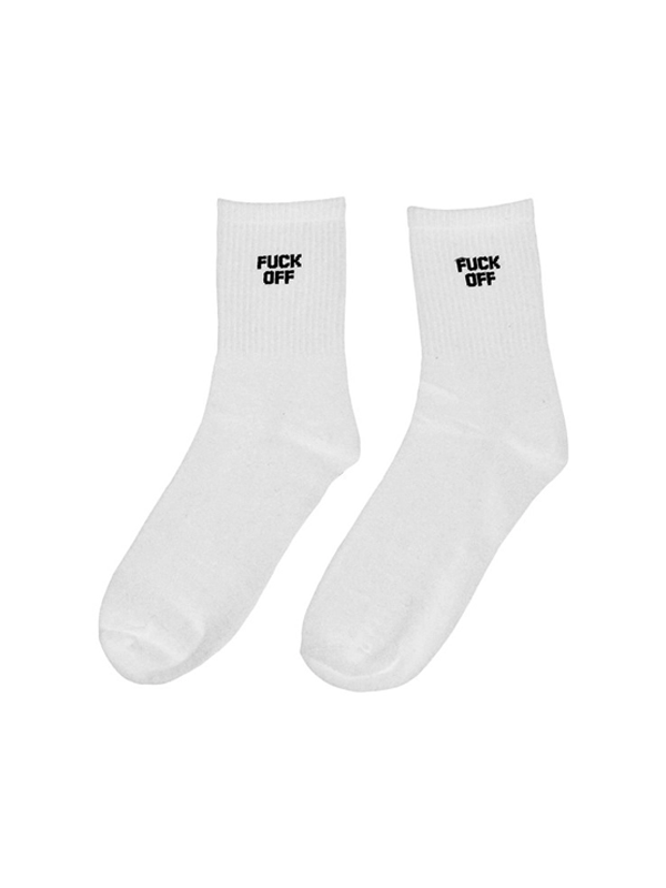F*ck Off Socks: White