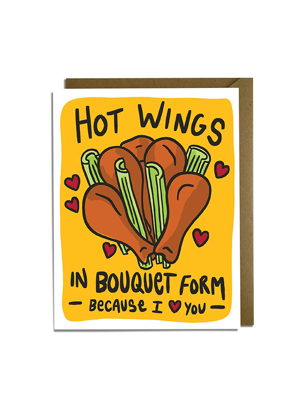 Hot Wings Love Card