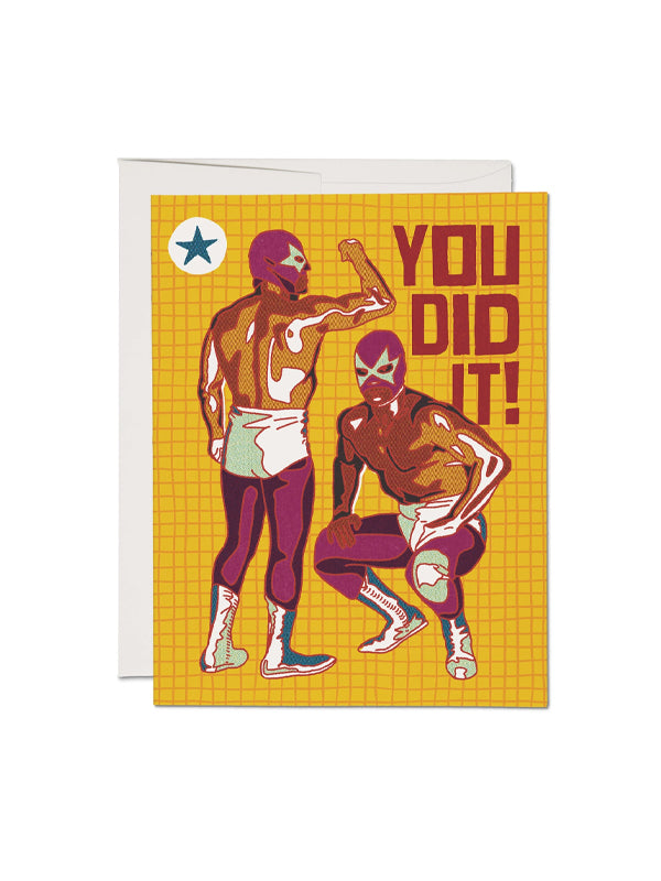 Luchador Congrats Card