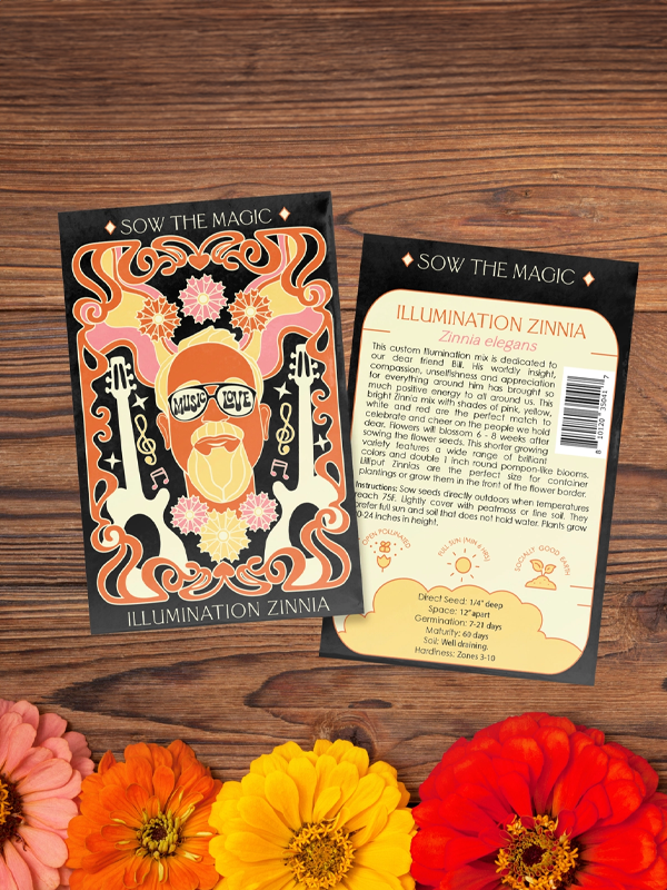 Illumination Zinnia Tarot Seed Packet