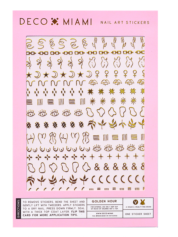 Golden Hour Nail Art Stickers