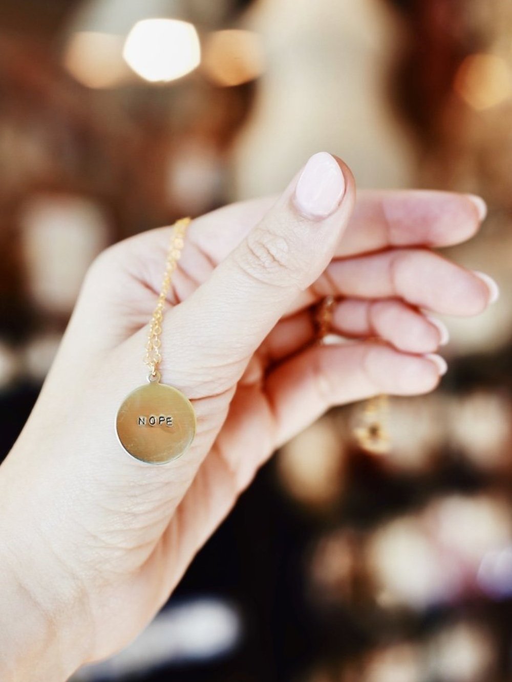 hand stamped custom necklace jewelry brass
