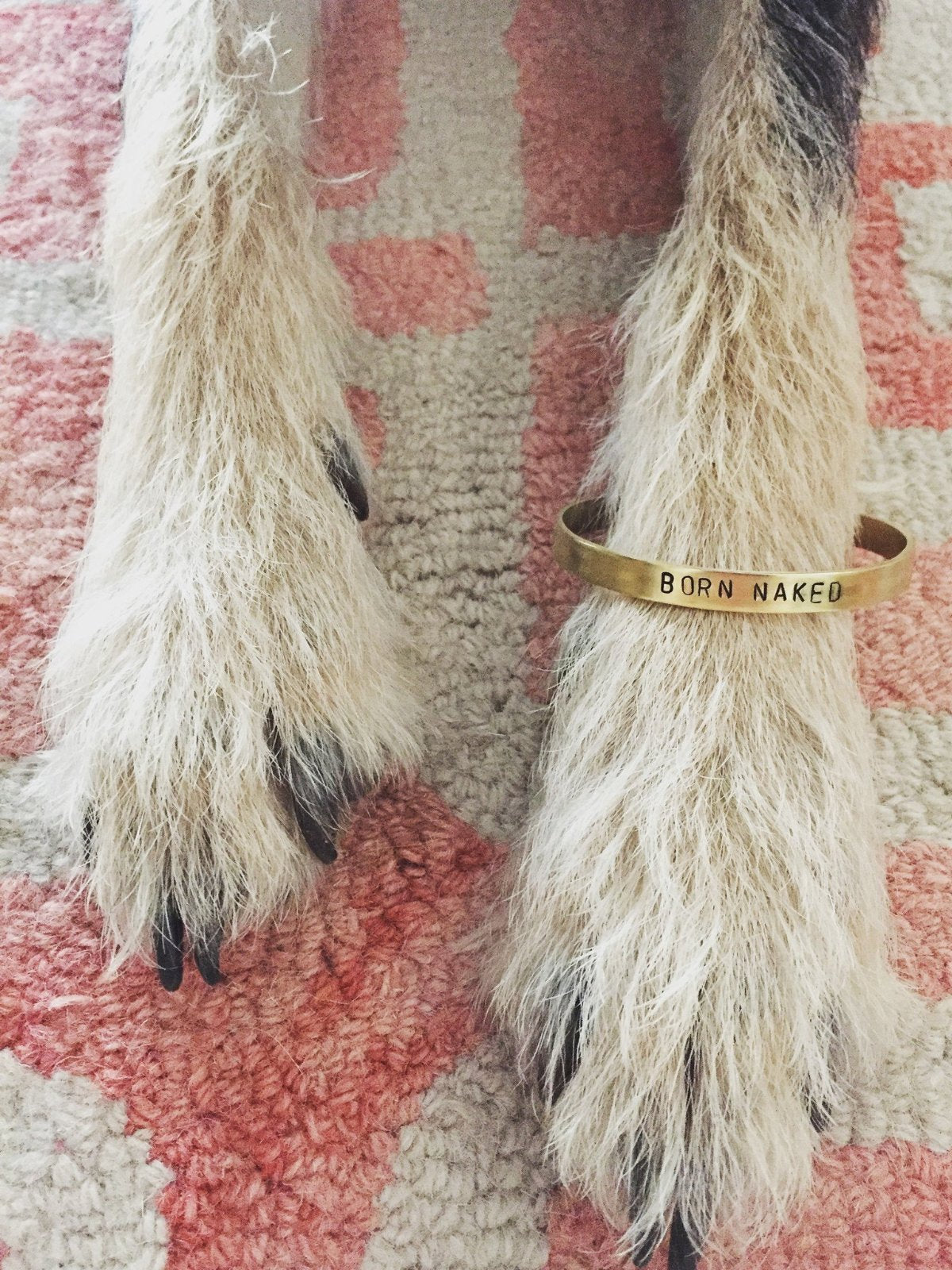 CUSTOM Hand Stamped Skinny Brass Cuff