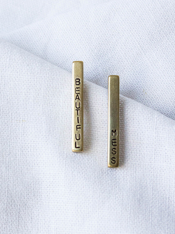 CUSTOM Sticks & Stones Earrings: Medium